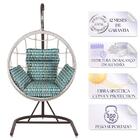 Balanço Suspenso Ninho Em Aluminie Fibra Marmore E Suporte De