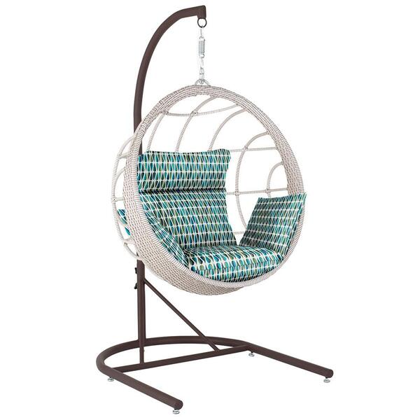 Balanço Suspenso Ninho Em Aluminie Fibra Marmore E Suporte De