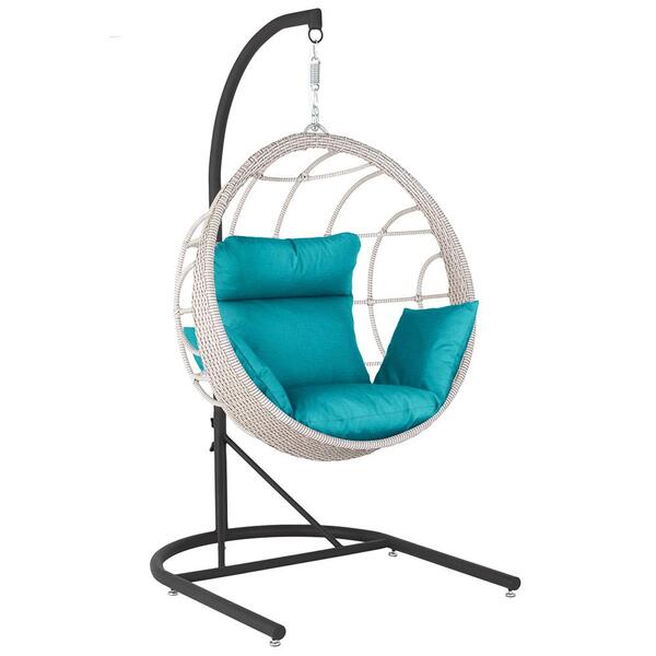 Balanço Suspenso Ninho Em Aluminie Fibra Marmore E Suporte De