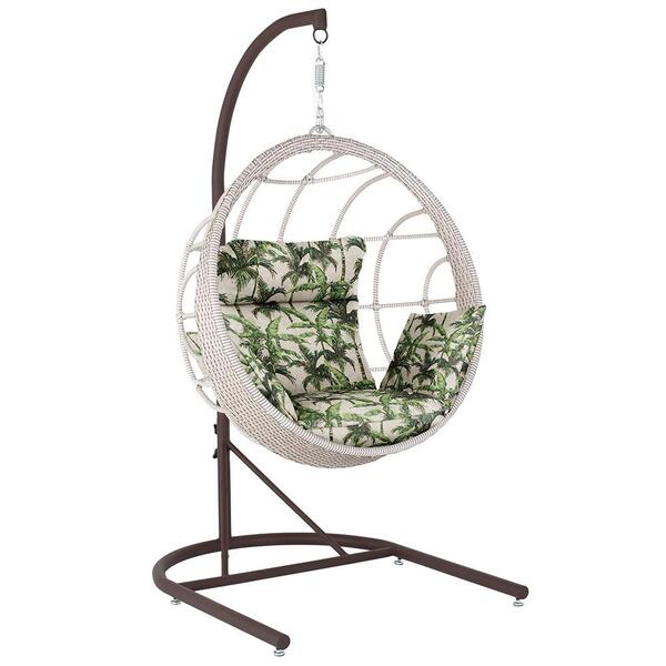 Balanço Suspenso Ninho Em Aluminie Fibra Marmore E Suporte De