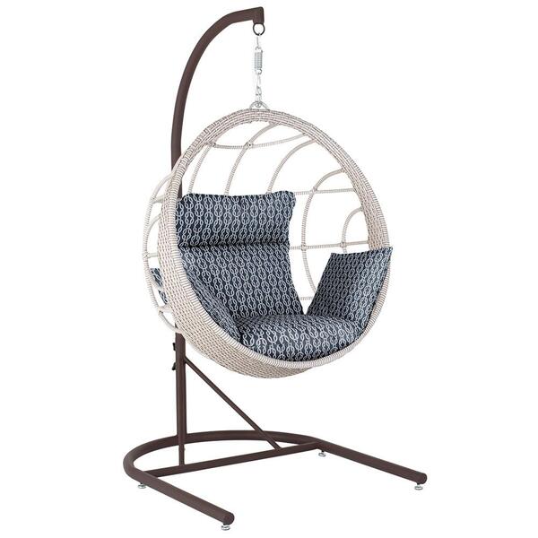 Balanço Suspenso Ninho Em Aluminie Fibra Marmore E Suporte De