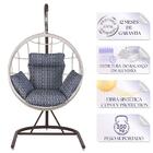 Balanço Suspenso Ninho Em Aluminie Fibra Marmore E Suporte De