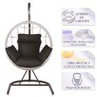 Balanço Suspenso Ninho Em Aluminie Fibra Marmore E Suporte De