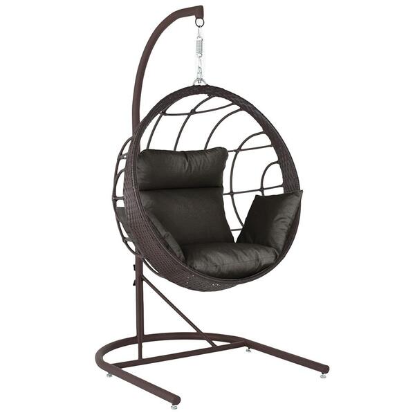 Balanço Suspenso Ninho Em Aluminie Fibra Tabaco E Suporte De