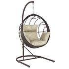 Balanço Suspenso Ninho Em Aluminie Fibra Tabaco E Suporte De