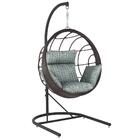 Balanço Suspenso Ninho Em Aluminie Fibra Tabaco E Suporte De