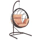 Balanço Suspenso Ninho Em Aluminie Fibra Tabaco E Suporte De