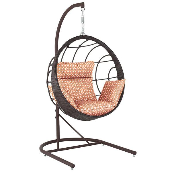 Balanço Suspenso Ninho Em Aluminie Fibra Tabaco E Suporte De