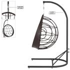 Balanço Suspenso Ninho Em Aluminie Fibra Tabaco E Suporte De