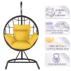 Balanço Suspenso Ninho Em Aluminie Fibra Tabaco E Suporte De