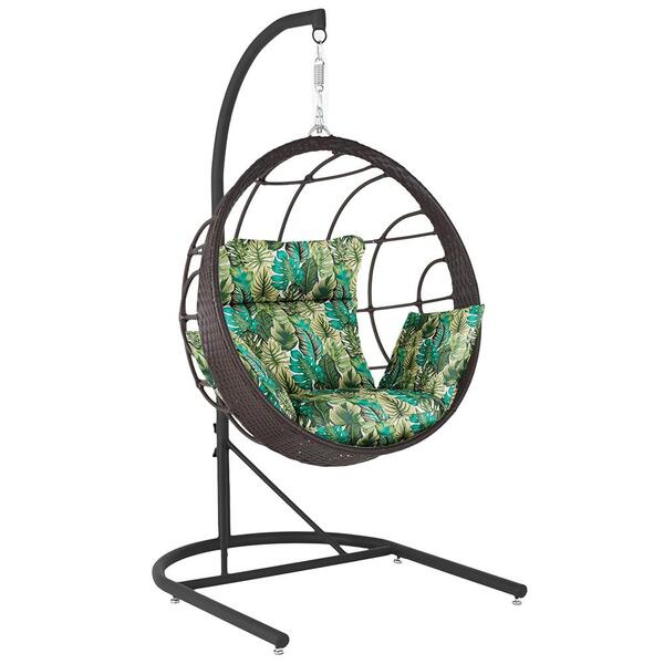 Balanço Suspenso Ninho Em Aluminie Fibra Tabaco E Suporte De