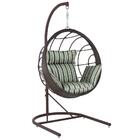 Balanço Suspenso Ninho Em Aluminie Fibra Tabaco E Suporte De