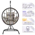 Balanço Suspenso Ninho Em Aluminie Fibra Tabaco E Suporte De