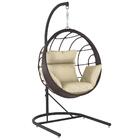 Balanço Suspenso Ninho Em Aluminie Fibra Tabaco E Suporte De