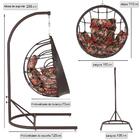 Balanço Suspenso Ninho Em Aluminie Fibra Tabaco E Suporte De