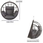 Balanço Suspenso Ninho Em Alumínio E Fibra Sintética Argila E