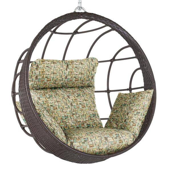 Balanço Suspenso Ninho Em Alumínio E Fibra Sintética Argila E