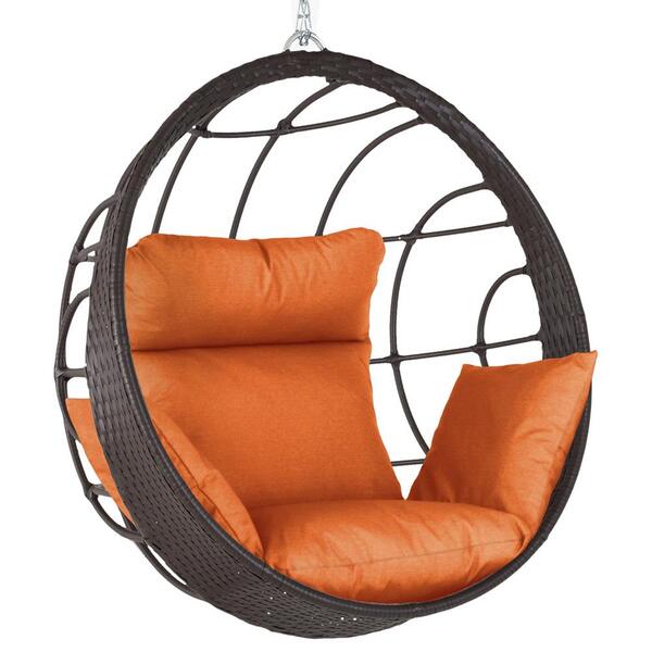 Balanço Suspenso Ninho Em Alumínio E Fibra Sintética Argila E