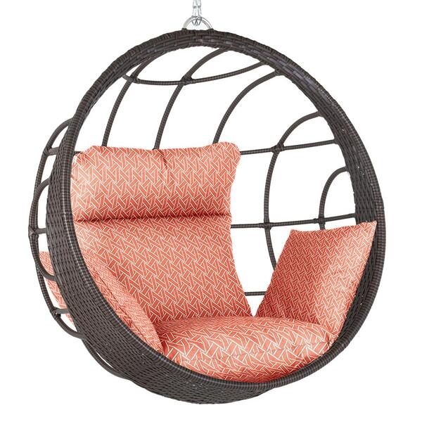 Balanço Suspenso Ninho Em Alumínio E Fibra Sintética Argila E