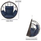 Balanço Suspenso Ninho Em Alumínio E Fibra Sintética Argila E