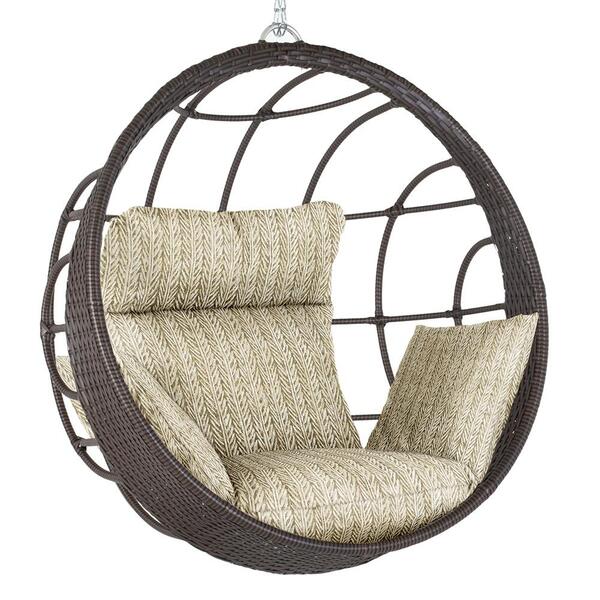 Balanço Suspenso Ninho Em Alumínio E Fibra Sintética Argila E