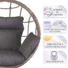 Balanço Suspenso Ninho Em Alumínio E Fibra Sintética Capuccin