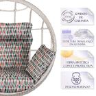 Balanço Suspenso Ninho Em Alumínio E Fibra Sintética Marmore