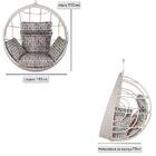 Balanço Suspenso Ninho Em Alumínio E Fibra Sintética Marmore