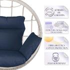 Balanço Suspenso Ninho Em Alumínio E Fibra Sintética Marmore