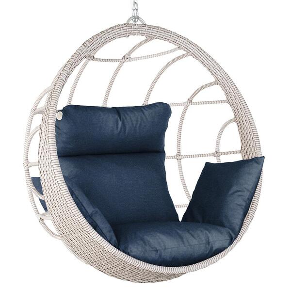 Balanço Suspenso Ninho Em Alumínio E Fibra Sintética Marmore