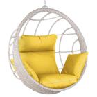 Balanço Suspenso Ninho Em Alumínio E Fibra Sintética Marmore