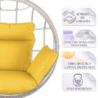 Balanço Suspenso Ninho Em Alumínio E Fibra Sintética Marmore