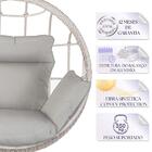 Balanço Suspenso Ninho Em Alumínio E Fibra Sintética Marmore