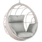 Balanço Suspenso Ninho Em Alumínio E Fibra Sintética Marmore