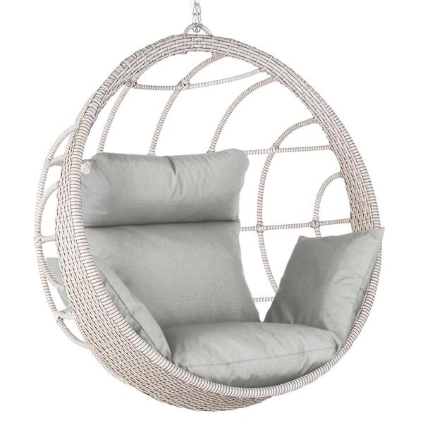 Balanço Suspenso Ninho Em Alumínio E Fibra Sintética Marmore