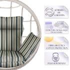 Balanço Suspenso Ninho Em Alumínio E Fibra Sintética Marmore