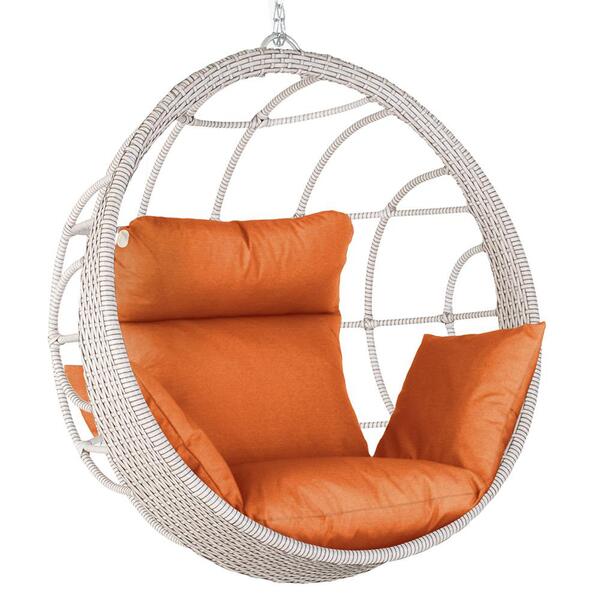 Balanço Suspenso Ninho Em Alumínio E Fibra Sintética Marmore