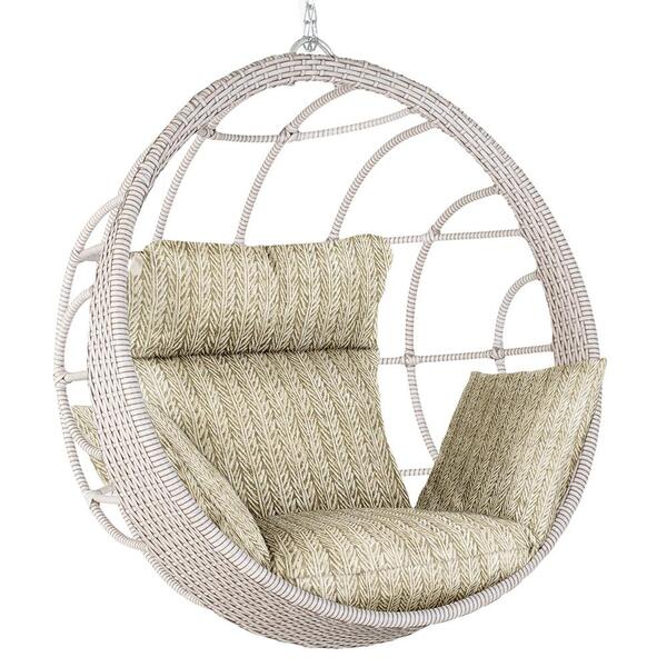 Balanço Suspenso Ninho Em Alumínio E Fibra Sintética Marmore