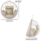 Balanço Suspenso Ninho Em Alumínio E Fibra Sintética Marmore