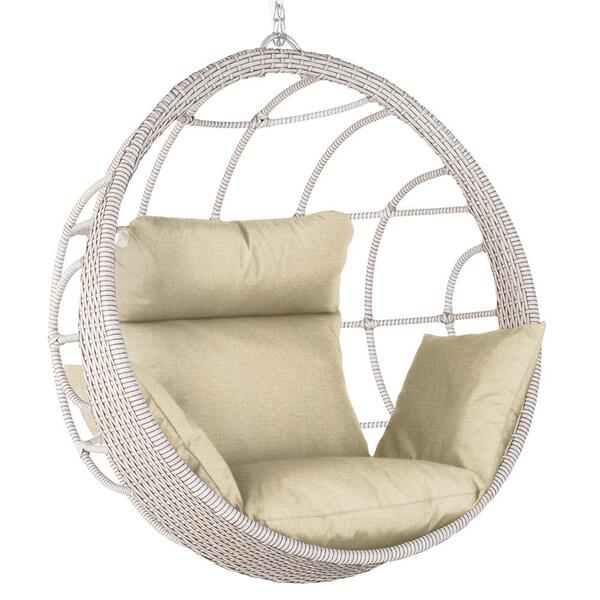 Balanço Suspenso Ninho Em Alumínio E Fibra Sintética Marmore