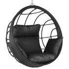 Balanço Suspenso Ninho Em Alumínio E Fibra Sintética Preta E