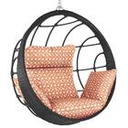 Balanço Suspenso Ninho Em Alumínio E Fibra Sintética Preta E