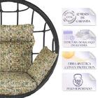 Balanço Suspenso Ninho Em Alumínio E Fibra Sintética Preta E