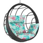 Balanço Suspenso Ninho Em Alumínio E Fibra Sintética Preta E