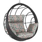 Balanço Suspenso Ninho Em Alumínio E Fibra Sintética Preta E