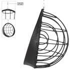 Balanço Suspenso Ninho Em Alumínio E Fibra Sintética Preta E