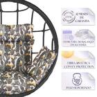 Balanço Suspenso Ninho Em Alumínio E Fibra Sintética Preta E