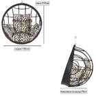 Balanço Suspenso Ninho Em Alumínio E Fibra Sintética Preta E