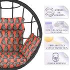 Balanço Suspenso Ninho Em Alumínio E Fibra Sintética Preta E