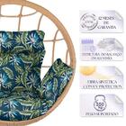 Balanço Suspenso Ninho Em Alumínio E Fibra Sintética Ráfia E